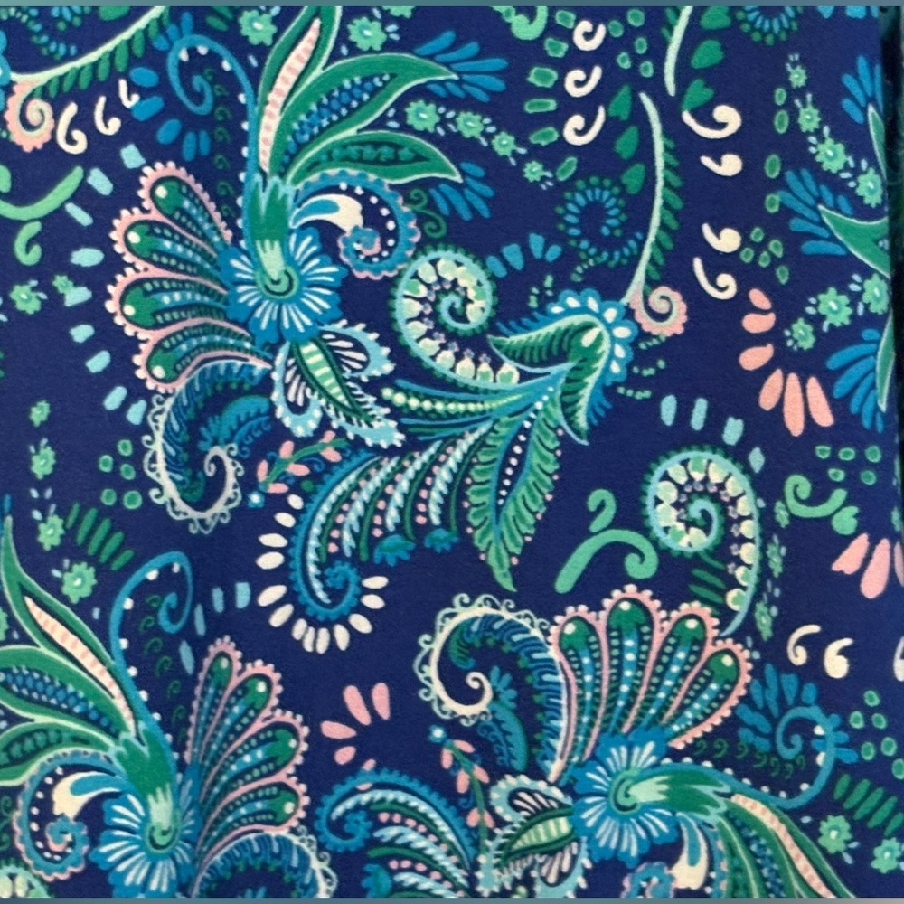 CUDDLDUDS WOMENS TOP, blue paisley, size large - Picture 3 of 4